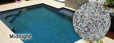 Midnight Glass Pebble interior pool finish