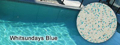 Whitsunday Blue Glass Pebble interior pool finish